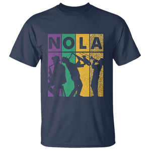 Mardi Gras NOLA New Orleans Carnival Jazz Music Glitter Print T Shirt TS11 Navy Print Your Wear