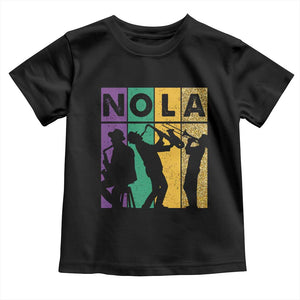Mardi Gras NOLA New Orleans Carnival Jazz Music Glitter Print Toddler T Shirt TS11 Black Print Your Wear