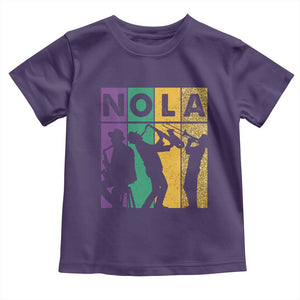 Mardi Gras NOLA New Orleans Carnival Jazz Music Glitter Print Toddler T Shirt TS11 Purple Print Your Wear
