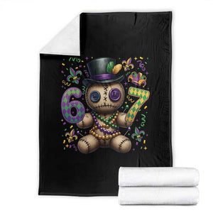 Funny Mardi Gras 67 Voodoo Doll Throw Blanket Fat Tuesday Six Seven Meme TS11 Black Print Your Wear