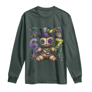 Funny Mardi Gras 67 Voodoo Doll Long Sleeve Shirt Fat Tuesday Six Seven Meme TS11 Dark Forest Green Print Your Wear