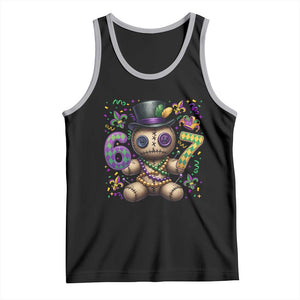 Funny Mardi Gras 67 Voodoo Doll Tank Top Fat Tuesday Six Seven Meme TS11 Black Athletic Heather Print Your Wear