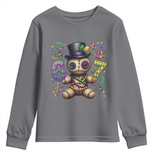Funny Mardi Gras 67 Voodoo Doll Youth Sweatshirt Fat Tuesday Six Seven Meme TS11 Charcoal Print Your Wear