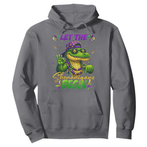 Let The Shenanigans Begin Mardi Gras 67 Meme Hoodie Funny Alligator Mardigator Six Seven TS11 Charcoal Print Your Wear