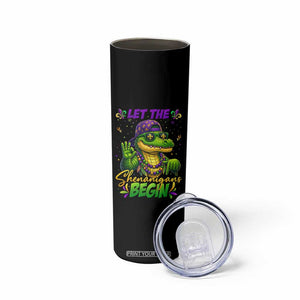 Let The Shenanigans Begin Mardi Gras 67 Meme Skinny Tumbler Funny Alligator Mardigator Six Seven TS11 Print Your Wear