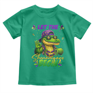 Let The Shenanigans Begin Mardi Gras 67 Meme Toddler T Shirt Funny Alligator Mardigator Six Seven TS11 Irish Green Print Your Wear