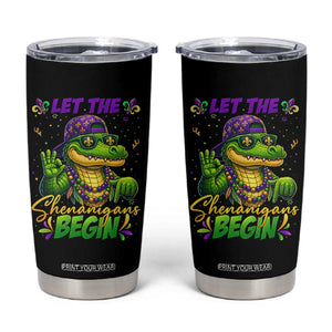 Let The Shenanigans Begin Mardi Gras 67 Meme Tumbler Cup Funny Alligator Mardigator Six Seven TS11 Black Print Your Wear