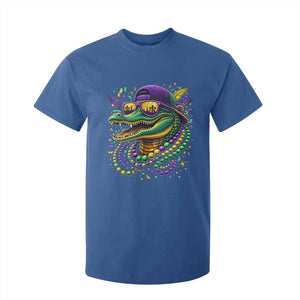 Mardigator Mardi Gras Alligator Carnival Beads T Shirt For Kid TS11 Royal Blue Print Your Wear
