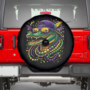 Mardigator Mardi Gras Alligator Carnival Beads Spare Tire Cover TS11 Black Print Your Wear