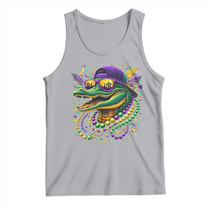 Mardigator Mardi Gras Alligator Carnival Beads Tank Top TS11 Athletic Heather Print Your Wear