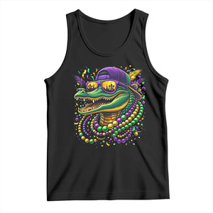 Mardigator Mardi Gras Alligator Carnival Beads Tank Top TS11 Black Print Your Wear