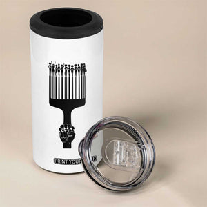 Afro Pick Comb Strong Black Power Fist 4 in 1 Can Cooler Tumbler TS11 Print Your Wear