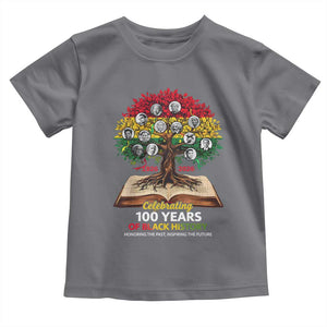 Celebrating 100 Years Of Black History Honoring The Past Inspiring The Future Toddler T Shirt Black Leaders TS11 Charcoal Print Your Wear