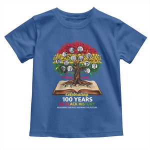 Celebrating 100 Years Of Black History Honoring The Past Inspiring The Future Toddler T Shirt Black Leaders TS11 Royal Blue Print Your Wear