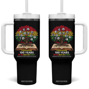 Celebrating 100 Years Of Black History Honoring The Past Inspiring The Future Tumbler With Handle Black Leaders TS11 One Size: 40 oz Black Print Your Wear