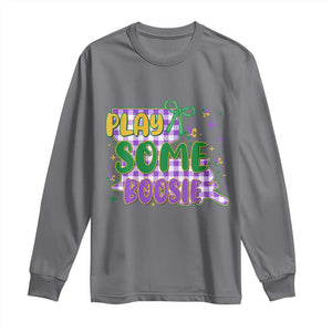 Play Some Boosie Mardi Gras Long Sleeve Shirt Funny Fat Tuesday Coquette Louisiana Carnival TS11 Charcoal Print Your Wear