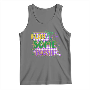 Play Some Boosie Mardi Gras Tank Top Funny Fat Tuesday Coquette Louisiana Carnival TS11 Black Heather Print Your Wear