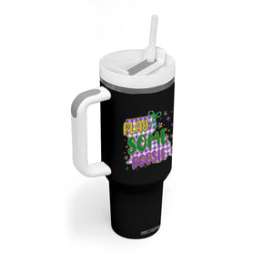 Play Some Boosie Mardi Gras Tumbler With Handle Funny Fat Tuesday Coquette Louisiana Carnival TS11 Print Your Wear