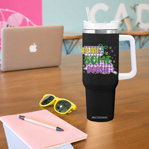 Play Some Boosie Mardi Gras Tumbler With Handle Funny Fat Tuesday Coquette Louisiana Carnival TS11 Print Your Wear