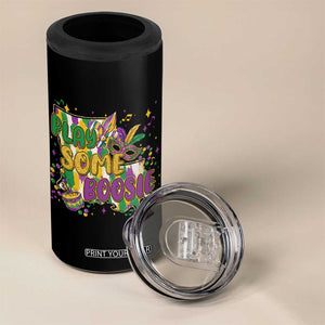 Play Some Boosie Mardi Gras 4 in 1 Can Cooler Tumbler Funny Louisiana New Orleans Carnival TS11 Print Your Wear