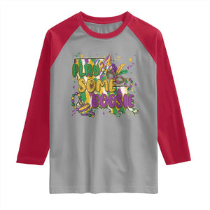 Play Some Boosie Mardi Gras Raglan Shirt Funny Louisiana New Orleans Carnival TS11 Sport Gray Red Print Your Wear