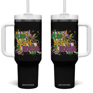Play Some Boosie Mardi Gras Tumbler With Handle Funny Louisiana New Orleans Carnival TS11 One Size: 40 oz Black Print Your Wear