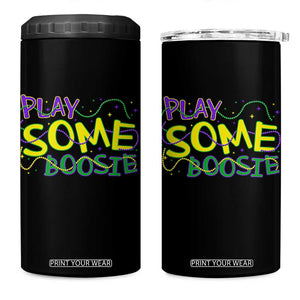 Funny Play Some Boosie Mardi Gras 4 in 1 Can Cooler Tumbler Beads Carnival Louisiana TS11 One Size: 16 oz Black Print Your Wear
