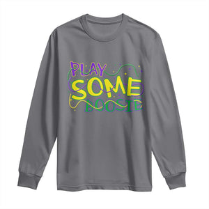 Funny Play Some Boosie Mardi Gras Long Sleeve Shirt Beads Carnival Louisiana TS11 Charcoal Print Your Wear