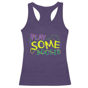 Funny Play Some Boosie Mardi Gras Racerback Tank Top Beads Carnival Louisiana TS11 Purple Print Your Wear