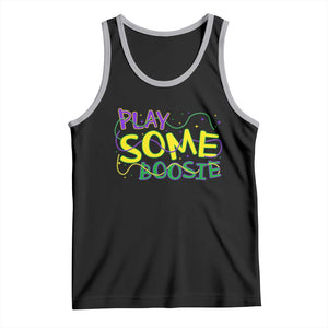 Funny Play Some Boosie Mardi Gras Tank Top Beads Carnival Louisiana TS11 Black Athletic Heather Print Your Wear