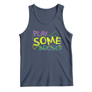 Funny Play Some Boosie Mardi Gras Tank Top Beads Carnival Louisiana TS11 Navy Print Your Wear