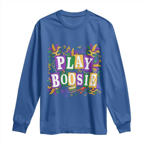 Funny Play Boosie Mardi Gras Long Sleeve Shirt Fat Tuesday Carnival Fleur De Lis Music TS11 Royal Blue Print Your Wear