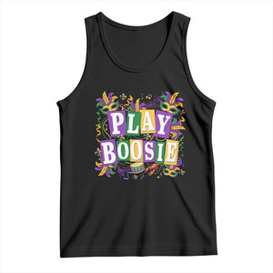 Funny Play Boosie Mardi Gras Tank Top Fat Tuesday Carnival Fleur De Lis Music TS11 Black Print Your Wear