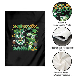 67 St Patricks Day Garden Flag Funny Six Seven Meme Lucky Shamrock TS11 Print Your Wear