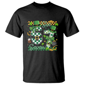 67 St Patricks Day T Shirt Funny Six Seven Meme Lucky Shamrock TS11 Black Print Your Wear