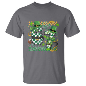 67 St Patricks Day T Shirt Funny Six Seven Meme Lucky Shamrock TS11 Charcoal Print Your Wear
