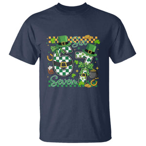 67 St Patricks Day T Shirt Funny Six Seven Meme Lucky Shamrock TS11 Navy Print Your Wear