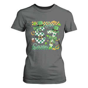 67 St Patricks Day T Shirt For Women Funny Six Seven Meme Lucky Shamrock TS11 Dark Heather Print Your Wear