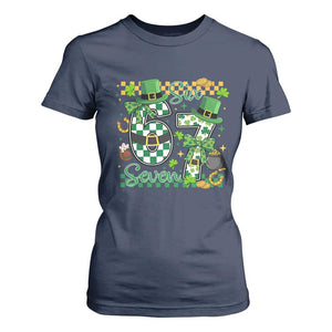 67 St Patricks Day T Shirt For Women Funny Six Seven Meme Lucky Shamrock TS11 Navy Print Your Wear