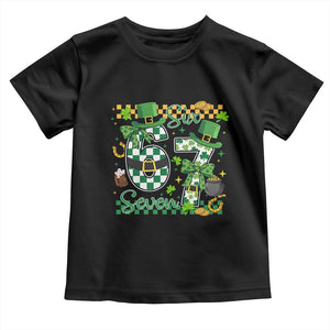 67 St Patricks Day Toddler T Shirt Funny Six Seven Meme Lucky Shamrock TS11 Black Print Your Wear