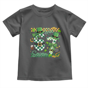 67 St Patricks Day Toddler T Shirt Funny Six Seven Meme Lucky Shamrock TS11 Dark Heather Print Your Wear