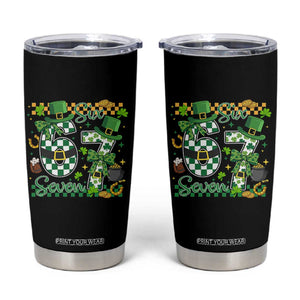 67 St Patricks Day Tumbler Cup Funny Six Seven Meme Lucky Shamrock TS11 Black Print Your Wear