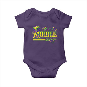 Mardi Gras Mobile Alabama AL Carnival Beads Baby Onesie TS11 Purple Print Your Wear
