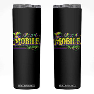 Mardi Gras Mobile Alabama AL Carnival Beads Skinny Tumbler TS11 Black Print Your Wear