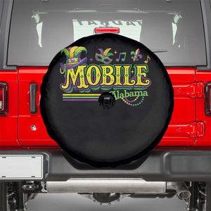 Mardi Gras Mobile Alabama AL Carnival Beads Spare Tire Cover TS11 Black Print Your Wear