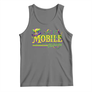 Mardi Gras Mobile Alabama AL Carnival Beads Tank Top TS11 Black Heather Print Your Wear