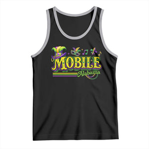 Mardi Gras Mobile Alabama AL Carnival Beads Tank Top TS11 Black Athletic Heather Print Your Wear