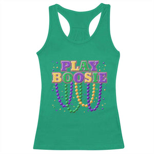 Funny Play Boosie Mardi Gras Racerback Tank Top Beads Fat Tuesday Carnival TS11 Irish Green Print Your Wear