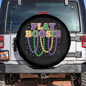 Funny Play Boosie Mardi Gras Spare Tire Cover Beads Fat Tuesday Carnival TS11 No hole Black Print Your Wear