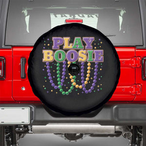 Funny Play Boosie Mardi Gras Spare Tire Cover Beads Fat Tuesday Carnival TS11 Black Print Your Wear